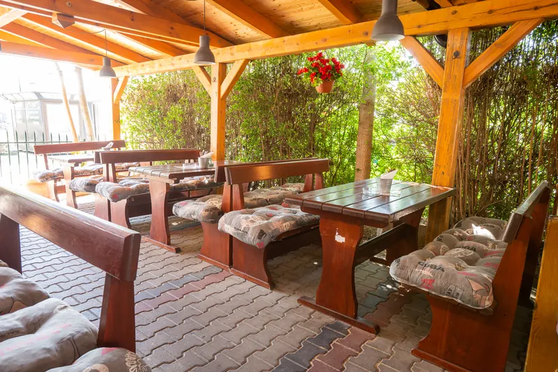 A glass of wine on the Hotel Dominika terrace