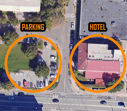 Bezplatné parkovisko Hotel Dominika Bratislava